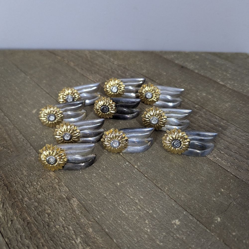 Vintage Oneida Sunflower Knife Rest / Holder — Silver-Plated Tableware Decor 10
